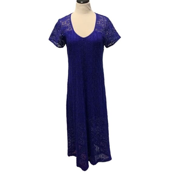 Tommy Bahama Danube Blue Maxi Dress/Beach Coverup Sz L - Picture 1 of 5
